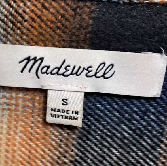 Madewell Cropped Flannel Size S - Picture 2 of 4